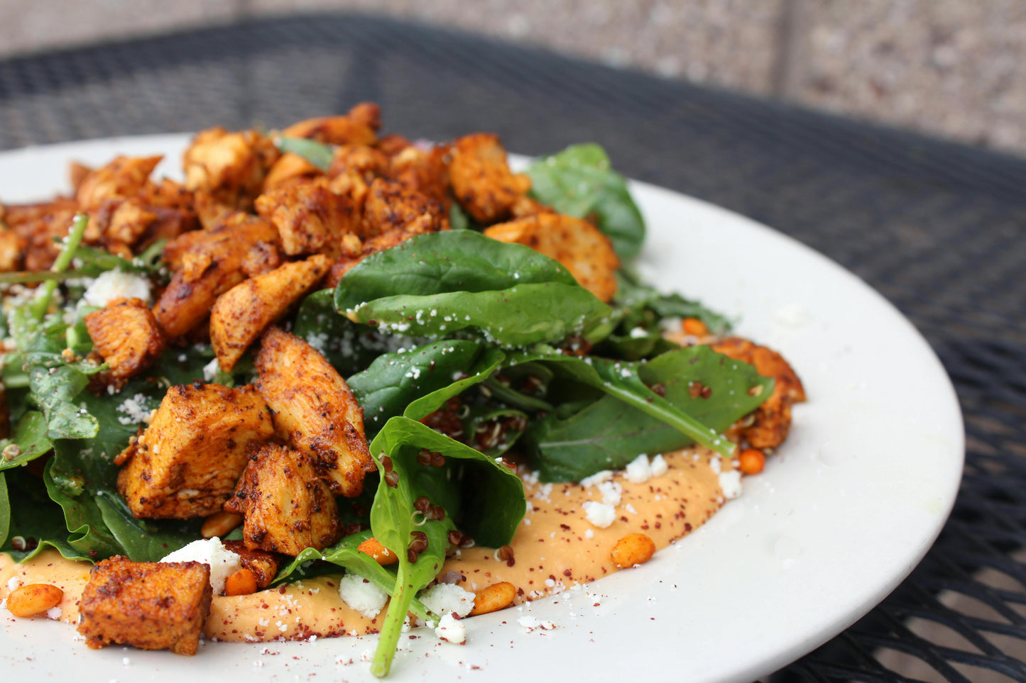 Moroccan Spiced Chicken with Bulgur & Greens